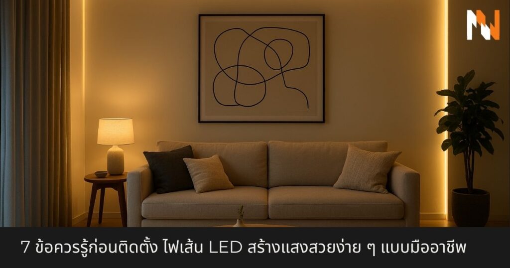 7 ข้อควรรู้ก่อนติดตั้ง ไฟเส้น LED สร้างแสงสวยง่าย ๆ แบบมืออาชีพ