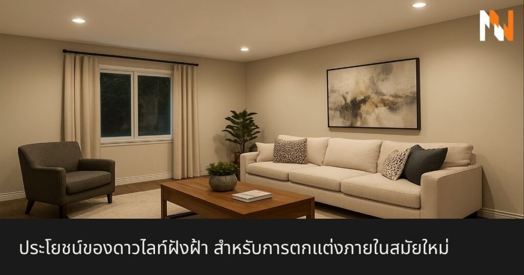 ประโยชน์ของดาวไลท์ฝังฝ้า สำหรับการตกแต่งภายในสมัยใหม่