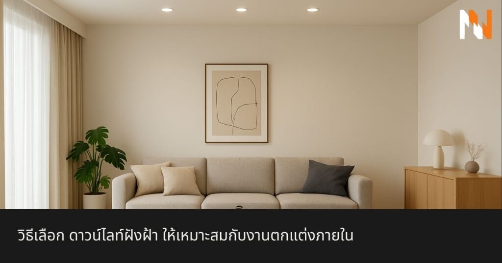 วิธีเลือก ดาวน์ไลท์ฝังฝ้า ให้เหมาะสมกับงานตกแต่งภายใน